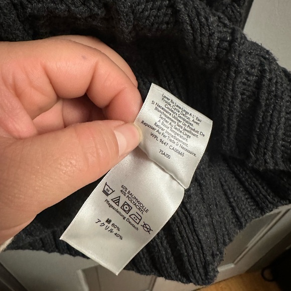 Eddie Bauer Charcoal Cowl Neck Sweater - Picture 6 of 7